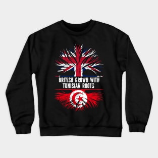 British Grown with Tunisian Roots UK Flag England Britain Union Jack Crewneck Sweatshirt